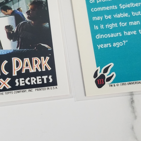 Vintage JP Topps Trading Cards Lot of 10 Jurassic Park Movie Cards Lot #3 - Picture 11 of 12
